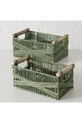 Boltze zestaw koszy do przechowywania 2-pack 2054075 zielony AA00
