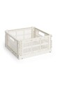 Úložný box HAY Colour Crate M / 14 x 26,5 x 34,5 cm biela AB634F125AB90