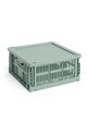Víko krabice HAY Colour Crate M / 30 x 30 cm AE759F127AG28 tyrkysová AA00