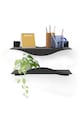 Nástenná polica Umbra Surf 43,1 x 17,7 x 9,9 cm 2-pak 1023282.040 čierna AA00