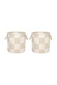 Σετ από καλάθια αποθήκευσης OYOY Chess 32 x 32 x 32 cm 2-pack μπεζ L301583
