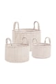 Bizzotto zestaw koszy do przechowywania Nicky 3-pack biały 219056