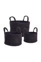 Bizzotto zestaw koszy do przechowywania Nicky 3-pack czarny 219057