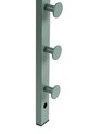 House Nordic wieszak ścienny na ubrania Trento 3 x 30 x 82 cm turkusowy 4494096