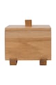 Ferm Living pudełko do przechowywania z drewna dębowego 9,5 x 10 x 11 cm beżowy 1104272684