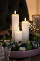 biela Sirius LED sviečka Sille Rechargeable 25 cm