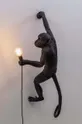 чёрный Настенный светильник Seletti The Monkey Lamp Hanging
