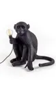 чёрный Настольная лампа Seletti Monkey Lamp Sitting Unisex