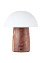 Led svetilka Gingko Design Large Alice Mushroom Lamp orehov les, akrilno steklo