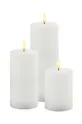bianco Sirius set candele led Sille pacco da 3 Unisex