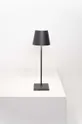 Bežična led stolna svjetiljka Zafferano Poldina Pro crna