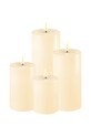Sada LED svíček Deluxe Homeart White Giftbox LED Candle 4-pack