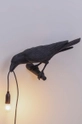 Nástenná lampa Seletti Bird Lamp Black Looking Left čierna 14737