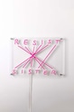 Seletti decorațiune perete led Resist Sister roz 13007..