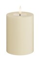 Deluxe Homeart świeca led Cream Bloklys 7,5 x 10 cm