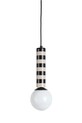 Leitmotiv lampa wisząca Rayado 38 x 12 cm czarny LM2360BK