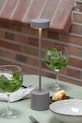 Leitmotiv lampa stołowa bezprzewodowa led Ganar 8 x 8 x 37.5 cm szary LM2279GY