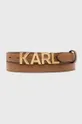 коричневый Кожаный ремень Karl Lagerfeld Женский