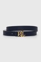 Lauren Ralph Lauren pasek skórzany dwustronny granatowy 412754799