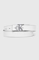 Calvin Klein pasek skórzany biały K60K610281
