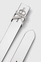 Calvin Klein pasek skórzany K60K610281 biały AA00