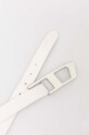 Kožený opasok Diesel D LOGO B-DLOGO II BELT X09917.PR227 biela AA00