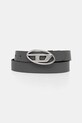 Diesel curea de piele cu două fețe OVAL D LOGO B-1DR W REV II X09874.P1245 negru AA00