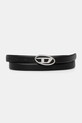 Diesel curea de piele OVAL D LOGO B-1DR STRASS 20 negru X09972.P6364