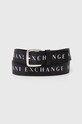 Armani Exchange шкіряний ремінь чорний 951185.CC529