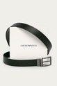 Emporio Armani - Oboustranný kožený pásek černá Y4S195.YLO8J
