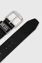 Kožený opasok Diesel B-GLOSSY LOOP BELT X09797.PR227 čierna AA00