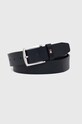 Tommy Hilfiger curea de piele bleumarin AM0AM08360