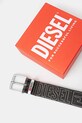 Akcesoria Diesel pasek skórzany DIESEL LOGO B-BISCOTTO OUTLINE X10427.P6812 czarny