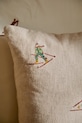 Calma House poszewka dekoracyjna na poduszkę z lnem Ski 45 x 45 cm beżowy SKI.45.CRU