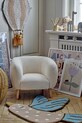 Шерстяной ковёр Bloomingville Jay голубой 82062383