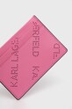Akcesoria Karl Lagerfeld etui na karty 221W3236 różowy