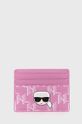 růžová Pouzdro na karty Karl Lagerfeld Dámský