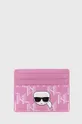 ροζ Θήκη για κάρτες Karl Lagerfeld Γυναικεία