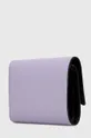 Шкіряний гаманець Karl Lagerfeld фіолетовий