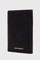 Kožená peněženka Karl Lagerfeld 240W3258 černá AA00