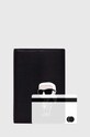 Kožená peněženka Karl Lagerfeld černá 240W3258