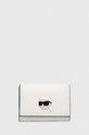 Karl Lagerfeld portofel de piele piele alb 240W3235