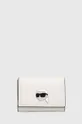 biały Karl Lagerfeld portfel skórzany Damski