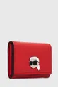 Δερμάτινο πορτοφόλι Karl Lagerfeld κόκκινο