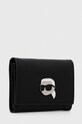 Kožená peňaženka Karl Lagerfeld 240W3235 čierna AA00
