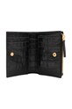 Accesorii Lilou portofel de piele PORT/MINI/BLACRO/PO negru