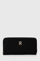 Peňaženka Tommy Hilfiger jednofarebný čierna AW0AW15642