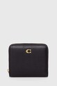 Coach leather wallet plain black CD717.S