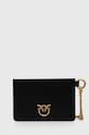 Pinko portacarte in pelle semplice nero 102748.A0F1