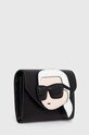 Kožená peňaženka Karl Lagerfeld 245W3214 čierna AA00